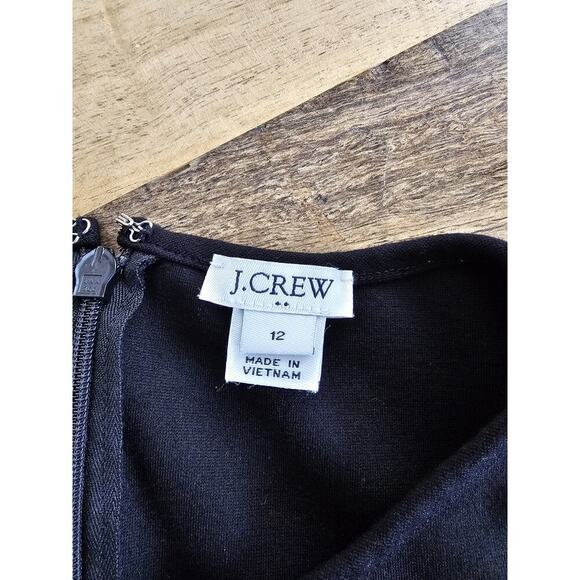 J. Crew Women’s Black Ponte Dress Size 12 Career Stretch Party - Picture 6 of 10